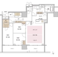 ザ・上通並木坂レジデンス 間取り E-B type