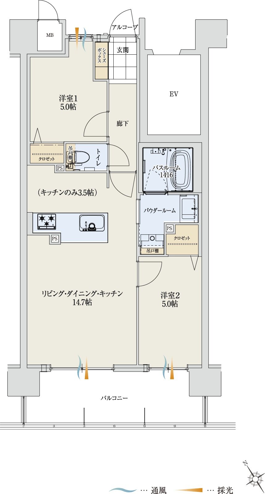 アルファステイツ能登川駅 間取り B type