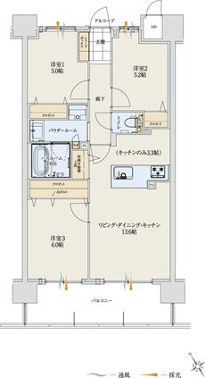 アルファステイツ能登川駅 間取り H type