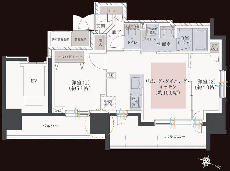 レーベン月寒中央 LEGEND ONE 間取り A type