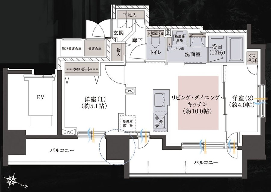 レーベン月寒中央 LEGEND ONE 間取り A type
