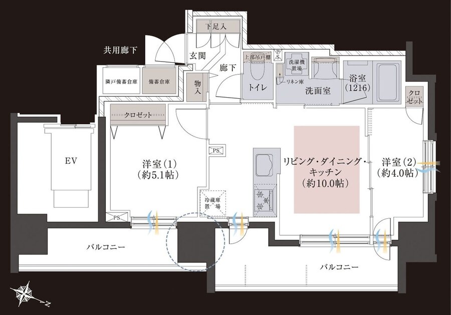 レーベン月寒中央 LEGEND ONE 間取り A type