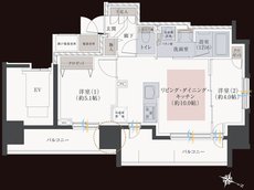 レーベン月寒中央 LEGEND ONE 間取り A type