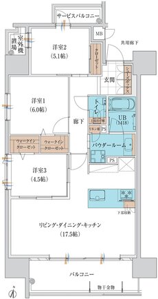 グランドパレス飯塚 間取り A TYPE