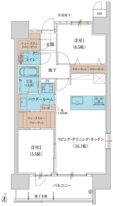 グランドパレス飯塚 間取り B TYPE