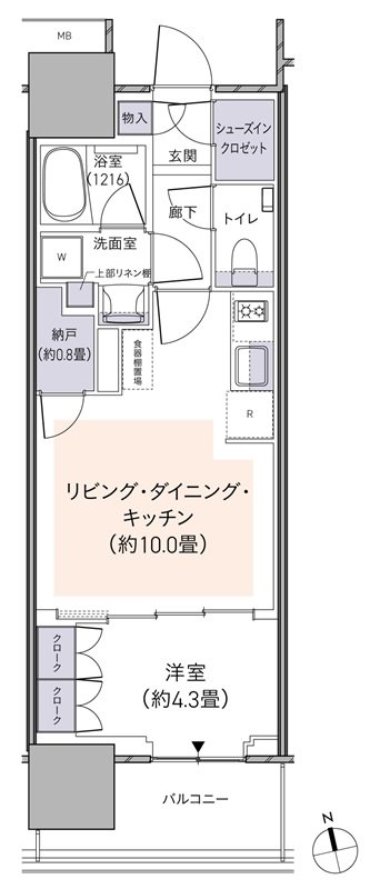 パークタワー柏の葉キャンパス 間取り S38Cタイプ