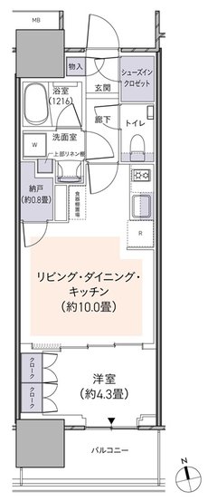 パークタワー柏の葉キャンパス 間取り S38Cタイプ