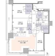 パークタワー柏の葉キャンパス 間取り P-S114Stタイプ