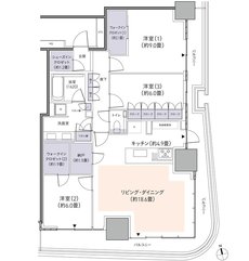 パークタワー柏の葉キャンパス 間取り P-S105Rtタイプ