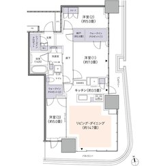 パークタワー柏の葉キャンパス 間取り S84Jタイプ