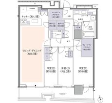 パークタワー柏の葉キャンパス 間取り P-S102Ptタイプ