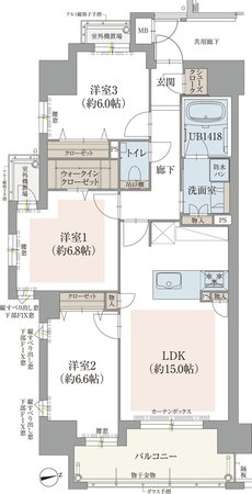 オーヴィジョン鴨池 間取り A type