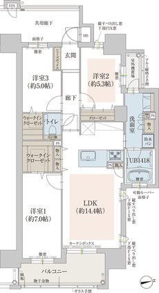 オーヴィジョン鴨池 間取り C type