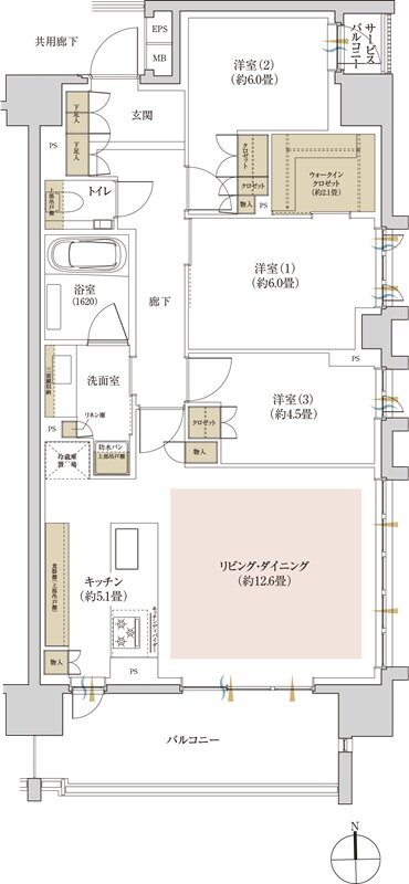 リビオ高田馬場 間取り Fタイプ