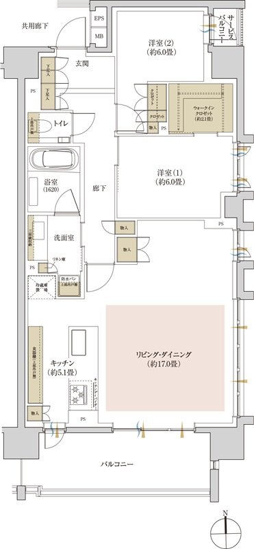 リビオ高田馬場 間取り Fタイプ メニュープラン
