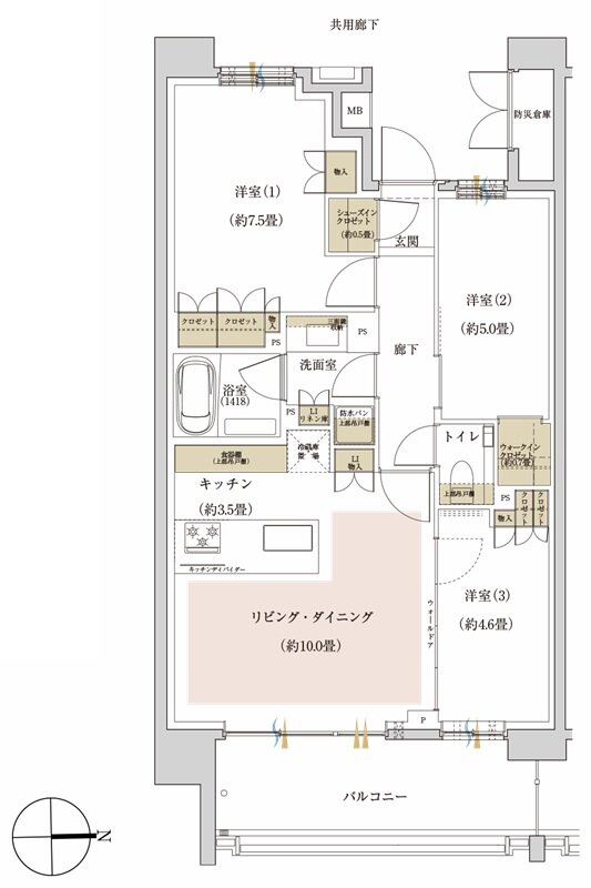 リビオ高田馬場 間取り Lタイプ