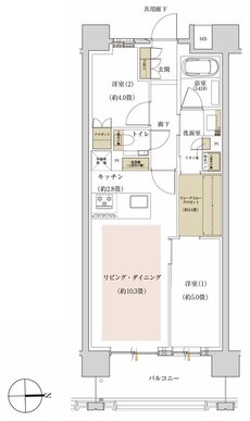リビオ高田馬場 間取り J1タイプ