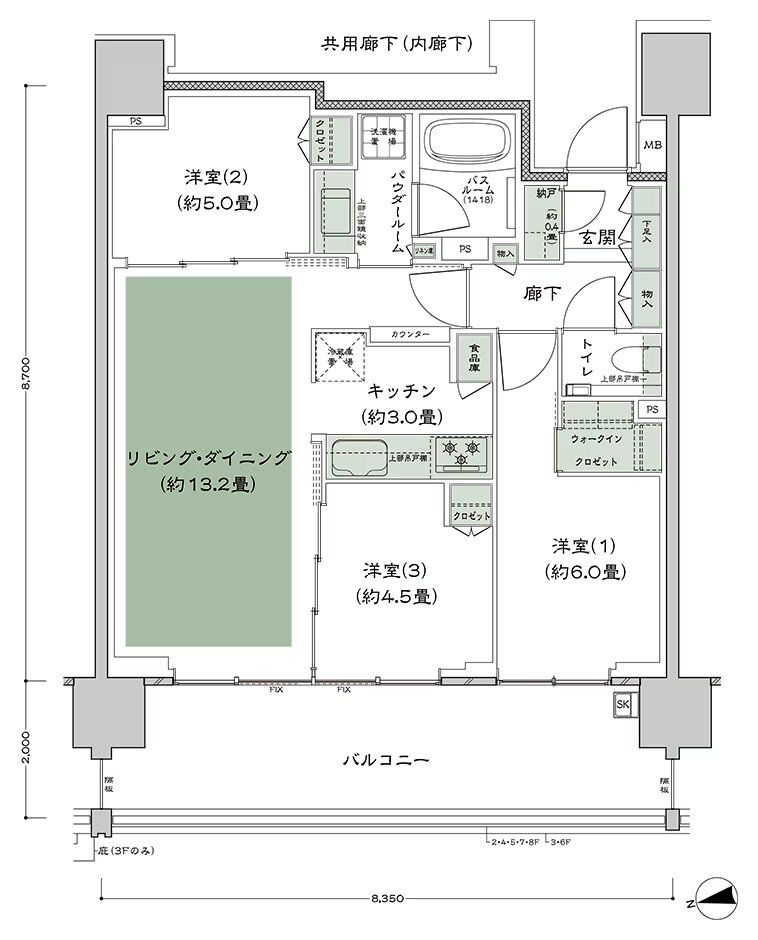 シティハウス調布小島町 間取り B-3 type