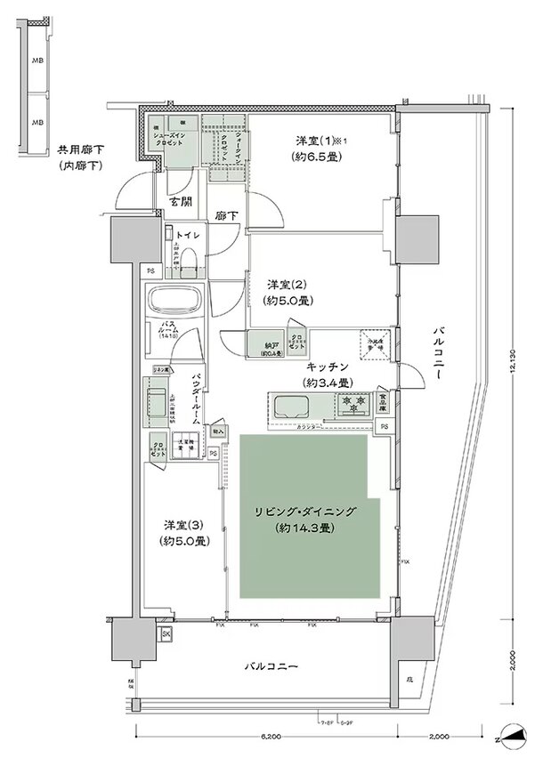 シティハウス調布小島町 間取り Db-3 type