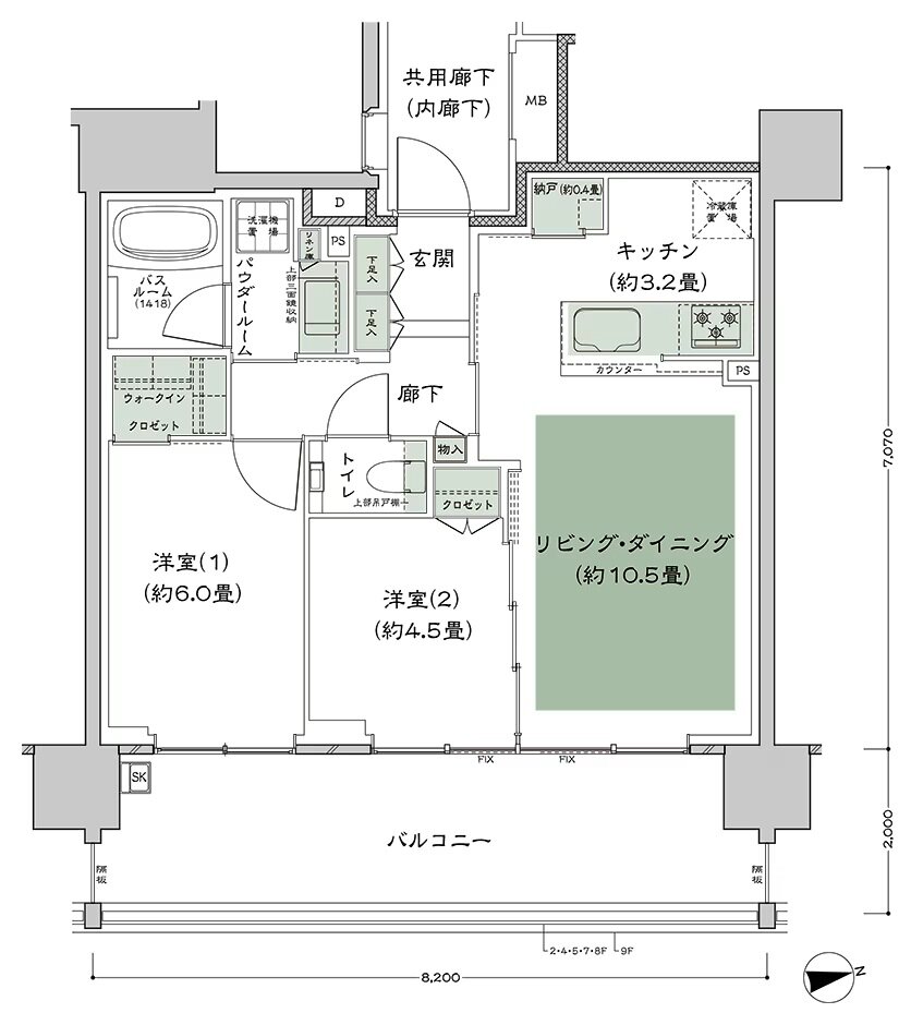 シティハウス調布小島町 間取り G-2 type