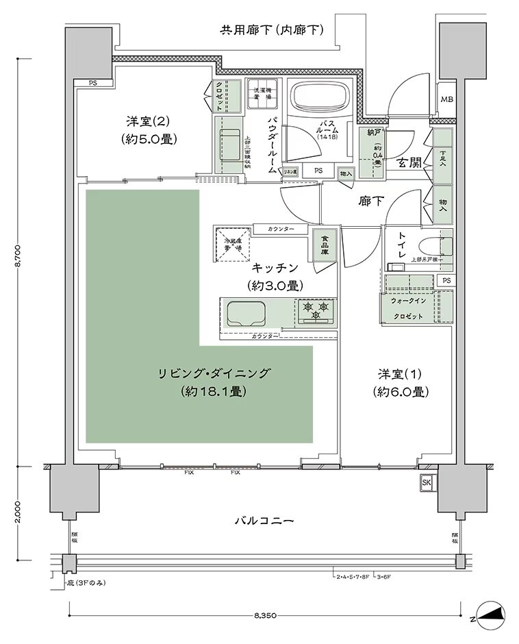 シティハウス調布小島町 間取り B-2 type