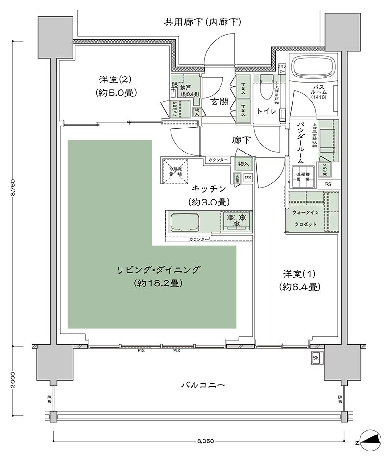 シティハウス調布小島町 間取り Ca-2 type