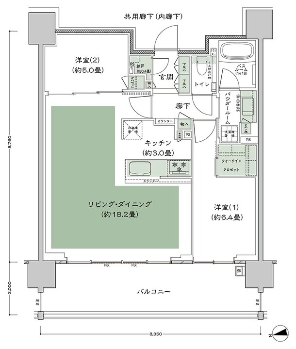 シティハウス調布小島町 間取り Ca-2 type