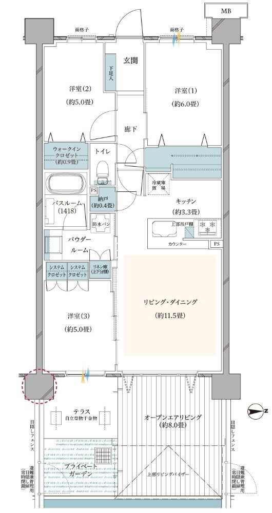 ヴェレーナ武蔵新城 間取り JOL type＜先着順販売住戸＞