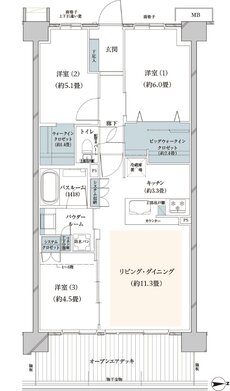 ヴェレーナ武蔵新城 間取り QOD type