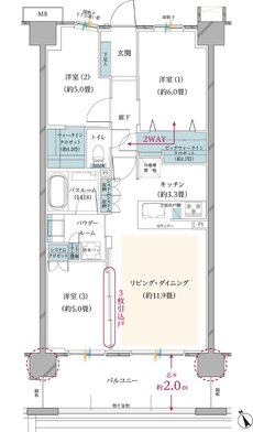 ヴェレーナ武蔵新城 間取り C type＜先着順販売住戸＞