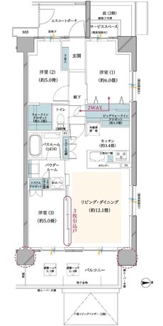 ヴェレーナ武蔵新城 間取り M type＜先着順販売住戸＞