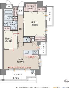 ファーネスト城山レジデンス 間取り D type（メニュー2）