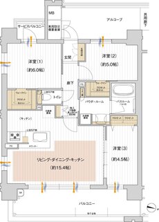 プレサンス ロジェ 西宮北口レジデンス 間取り Aタイプ