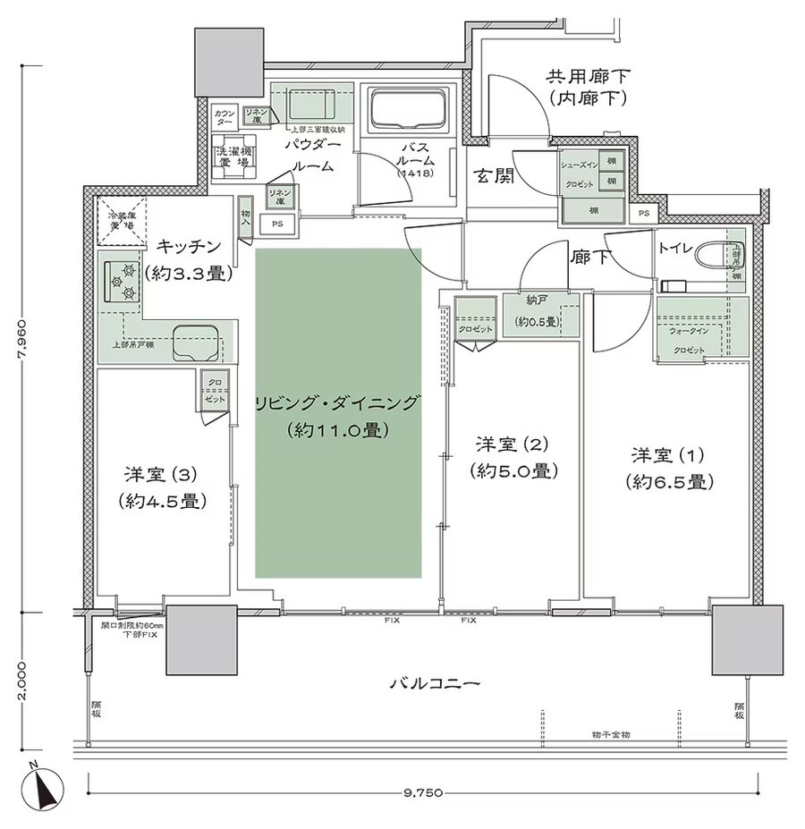 シティタワーズ上板橋イースト／セントラル 間取り G-3 type