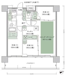 シティタワーズ上板橋イースト／セントラル 間取り I'-3 type