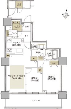 ザ・ライオンズ札幌北九条 間取り E TYPE