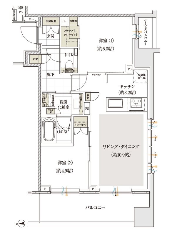 アトラス三田 間取り Dタイプ