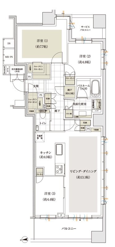 アトラス三田 間取り Iタイプ