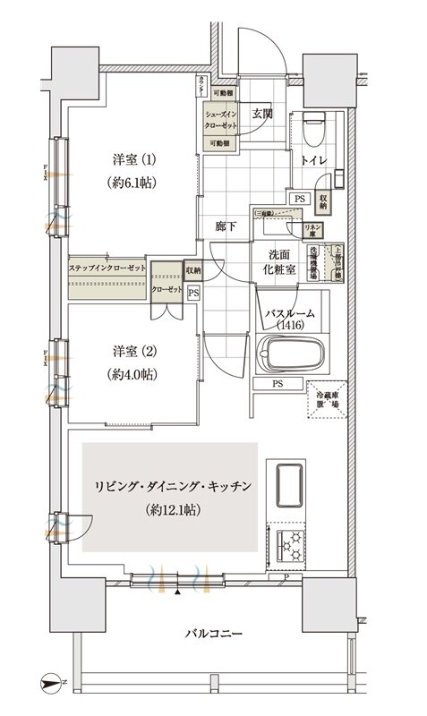 アトラス三田 間取り B1タイプ
