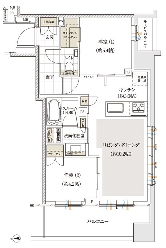 アトラス三田 間取り Gタイプ