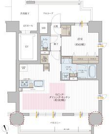 プレサンス ロジェ 星ヶ丘駅前 間取り Bタイプ メニュー1