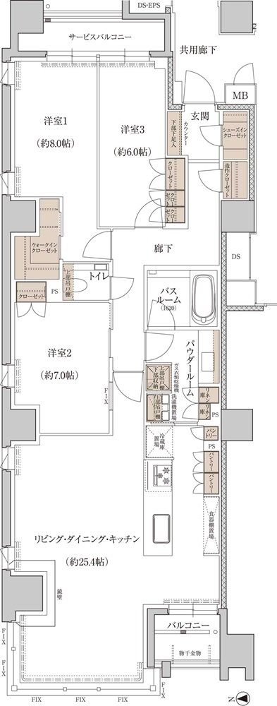 プレミスト京都 三条堀川 間取り A type