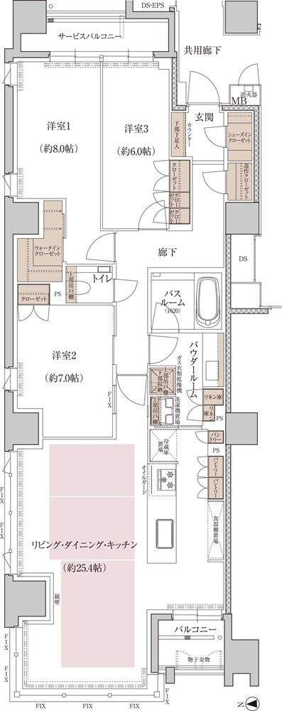 プレミスト京都 三条堀川 間取り A type