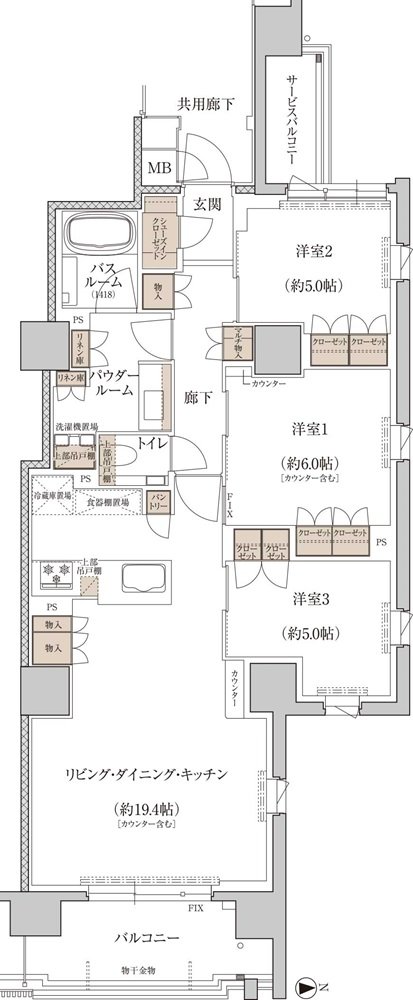 プレミスト京都 三条堀川 間取り I type