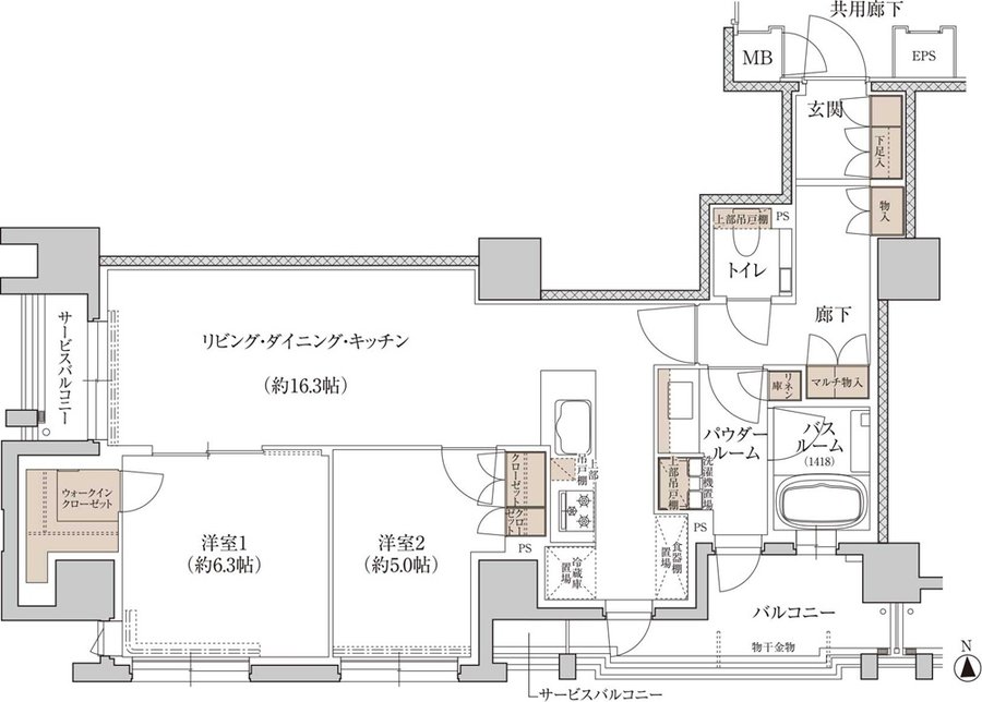 プレミスト京都 三条堀川 間取り C type