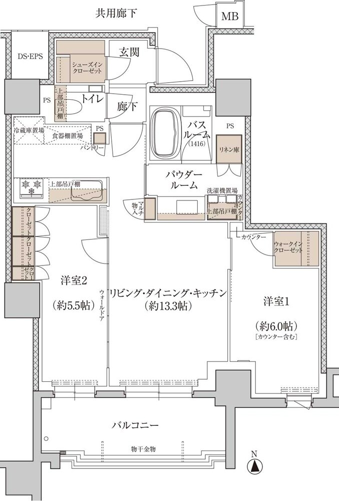 プレミスト京都 三条堀川 間取り G type