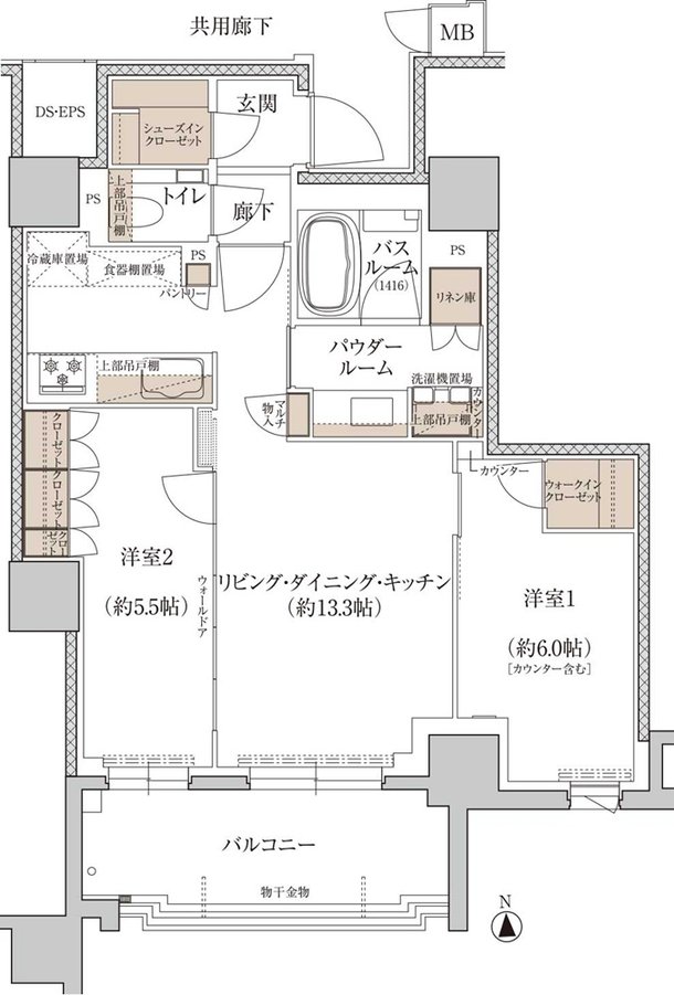 プレミスト京都 三条堀川 間取り G type