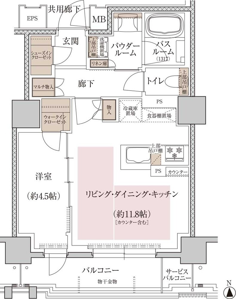 プレミスト京都 三条堀川 間取り D type