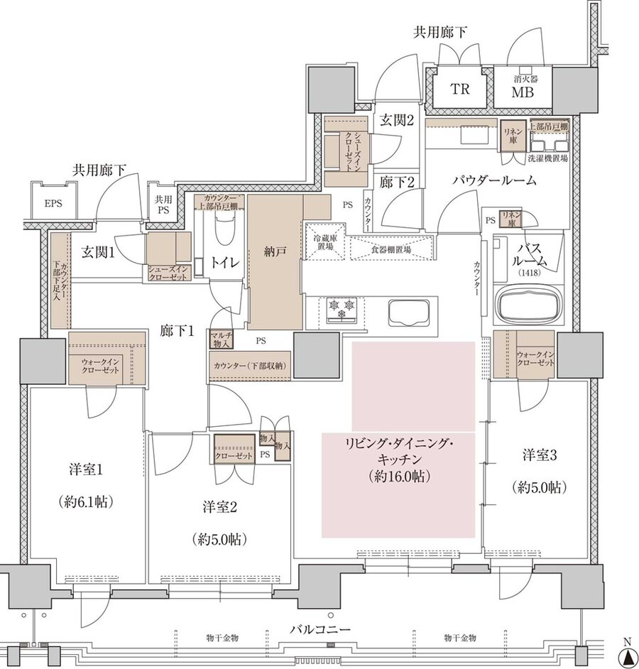 プレミスト京都 三条堀川 間取り M type