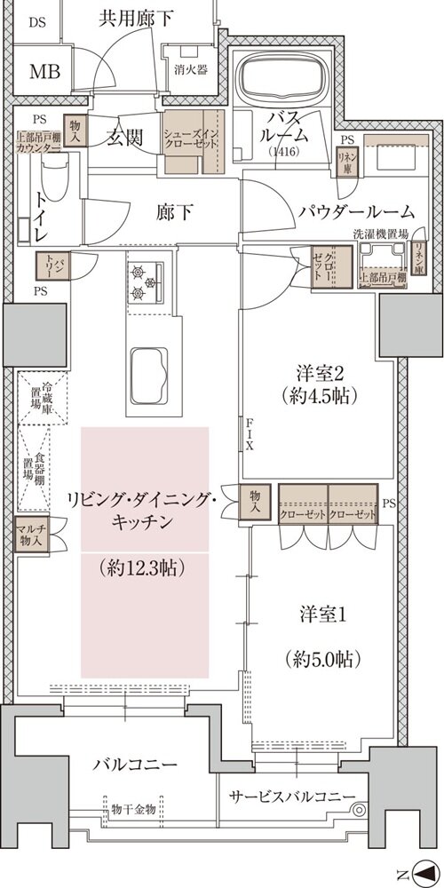 プレミスト京都 三条堀川 間取り B type